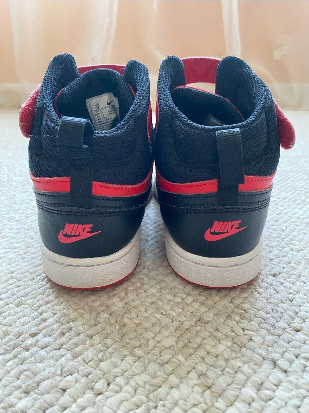 Nike Kids High-Top Sneakers - Red & Black